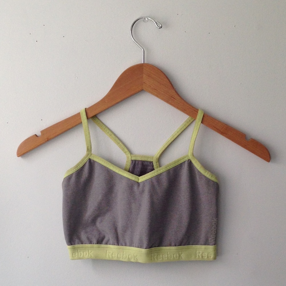 Grey sports bra